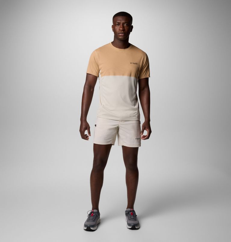Men's Cirque River Pro Short Sleeve Graphic Crew Shirt, Color: Canoe, image 2