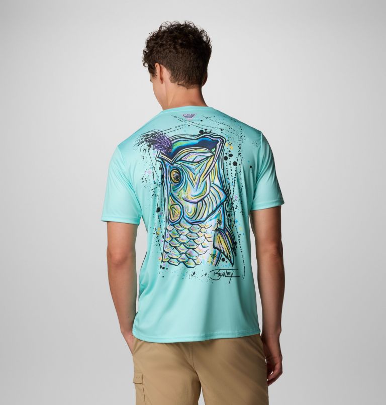 Terminal Tackle PFG X Bentley T-Shirt für Männer, Color: Gulf Stream, PFG Bentley Tarpon Head, image 1