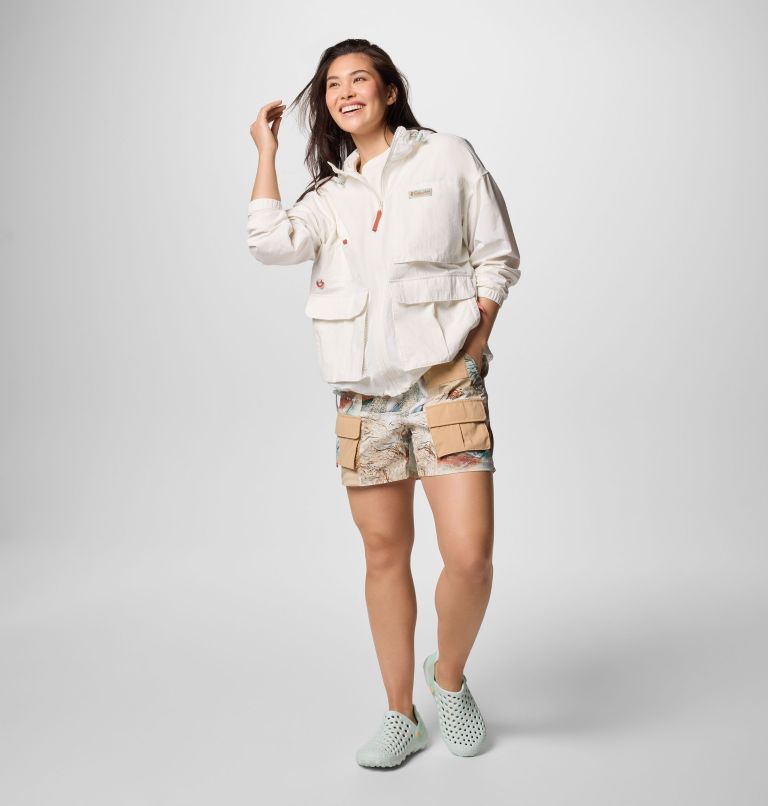 Cove Beach Shorts mit Print für Unisex, Color: Cool Green Coastal, image 4