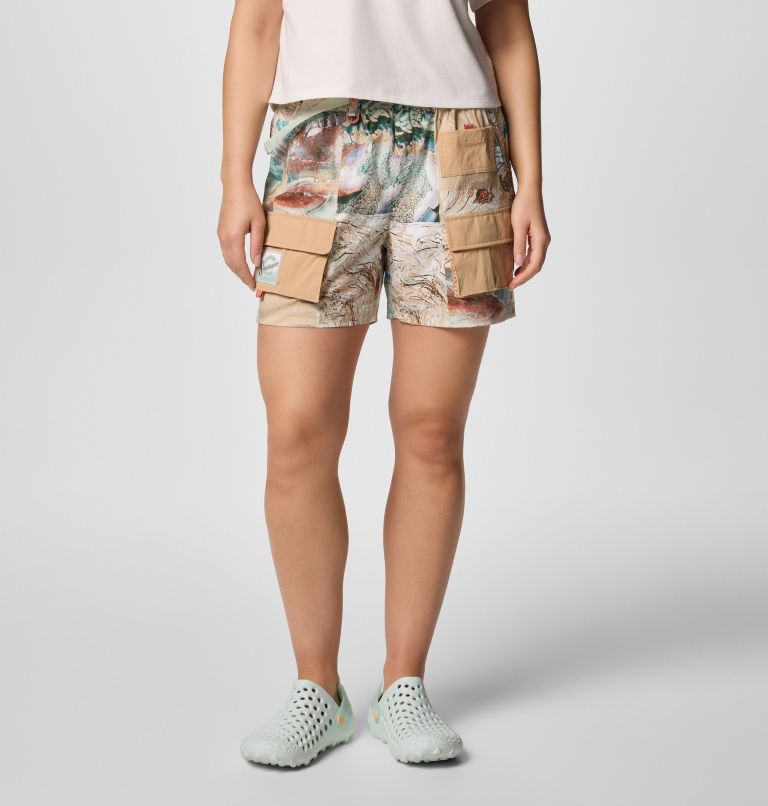 Cove Beach Shorts mit Print für Unisex, Color: Cool Green Coastal, image 2