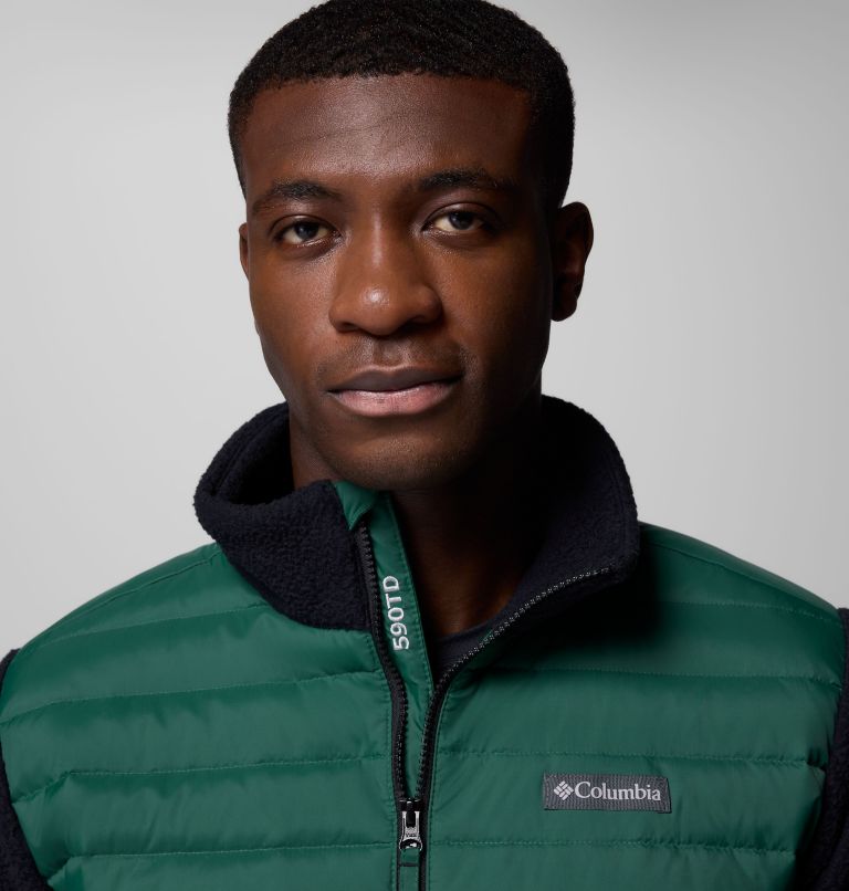 Men's Juniper Peak Hybrid Jacket, Color: Rain Forest, Black, image 7