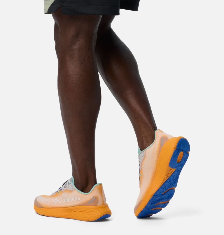 Men's Konos Featherweight Running Shoe, Color: Mango, Stormy Blue, image 10